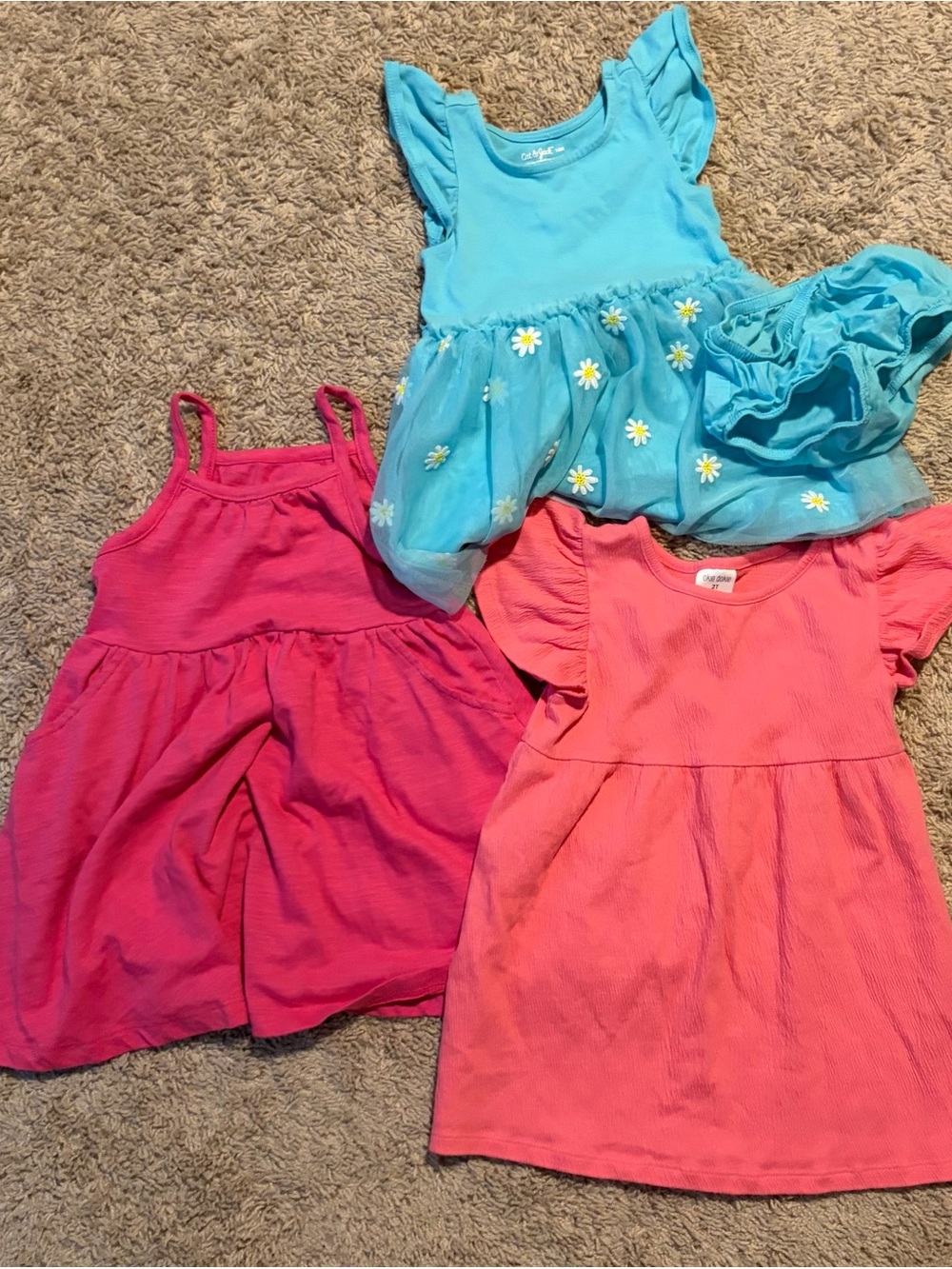 Girls 18M 2T Dress Bundle – Cat & Jack Garanimals Okie Dokie – 3 Piece